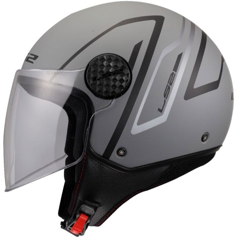 Odprta motoristična čelada LS2 OF558 Sphere Lux II Minimum črno-siva