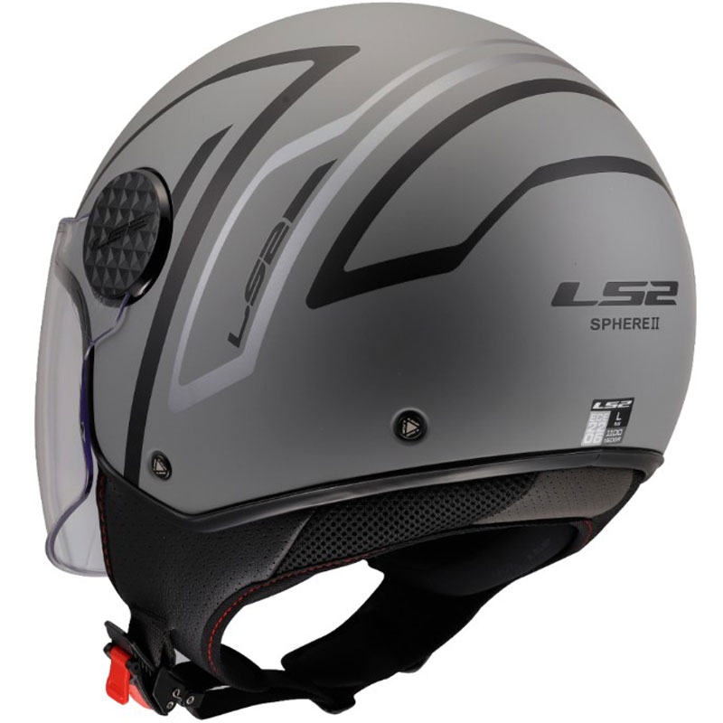Odprta motoristična čelada LS2 OF558 Sphere Lux II Minimum črno-siva