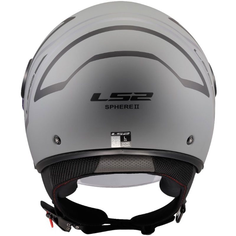Odprta motoristična čelada LS2 OF558 Sphere Lux II Minimum črno-siva