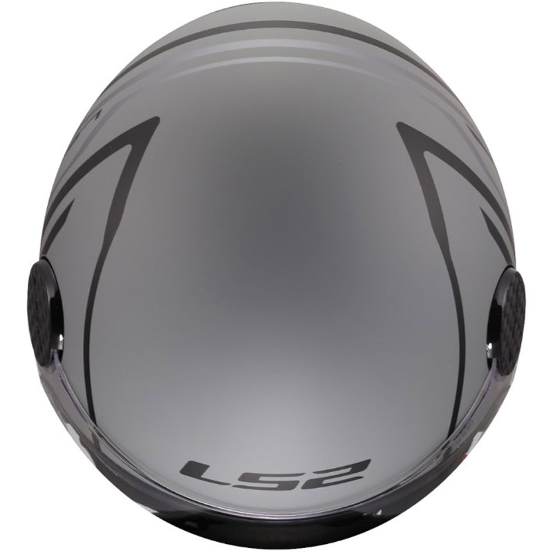 Odprta motoristična čelada LS2 OF558 Sphere Lux II Minimum črno-siva