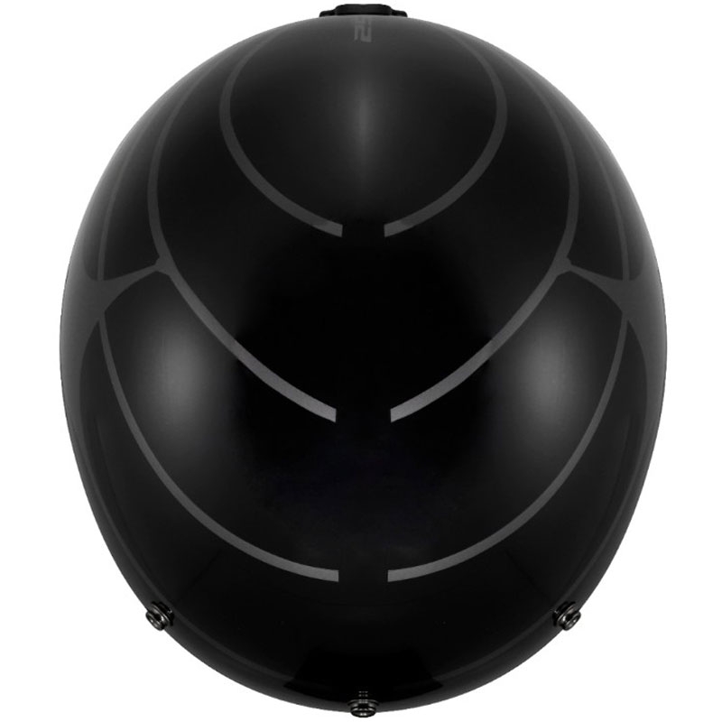 Odprta motoristična čelada LS2 OF601 Bob II Cosmic sijajna črno-siva