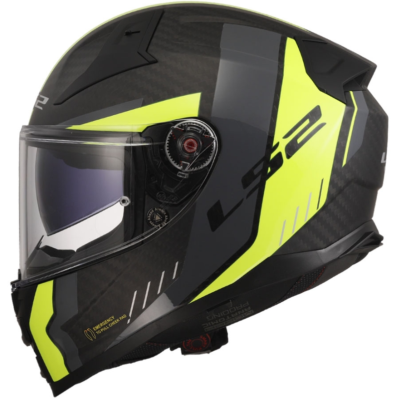 Celoobrazna motoristična čelada LS2 FF811 Vector II C Grid 06 mat HV rumena