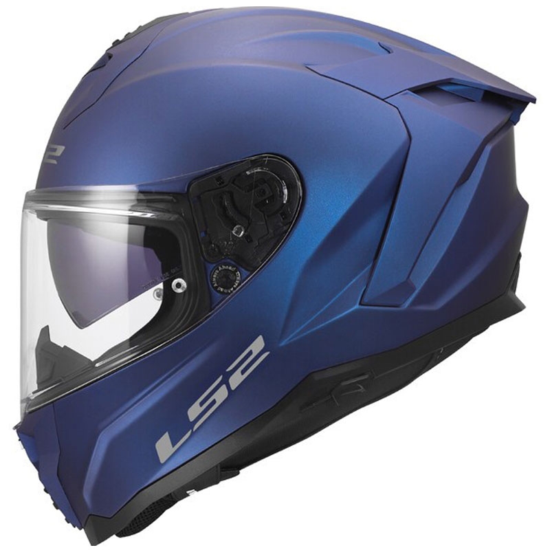 LS2 FF817 Challenger II Solid motoristična čelada z integriranim obrazom, mat temno modra