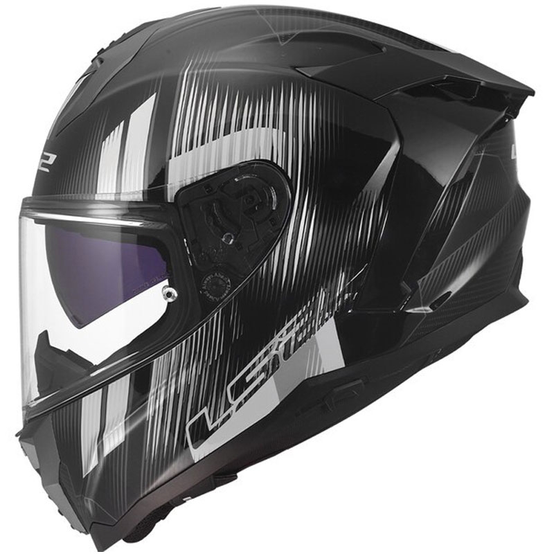 Motoristična čelada LS2 FF817 Challenger II Nitro, sijajna črno-siva