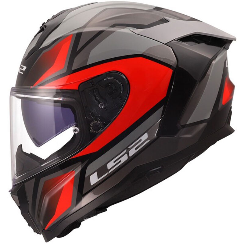 Motoristična čelada LS2 FF817 Challenger II Viper, sijajna sivo-rdeča