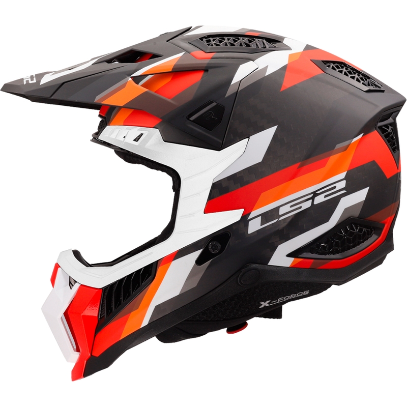 Motokros čelada LS2 MX703 X-Force Phantom mat oranžno-rdeča