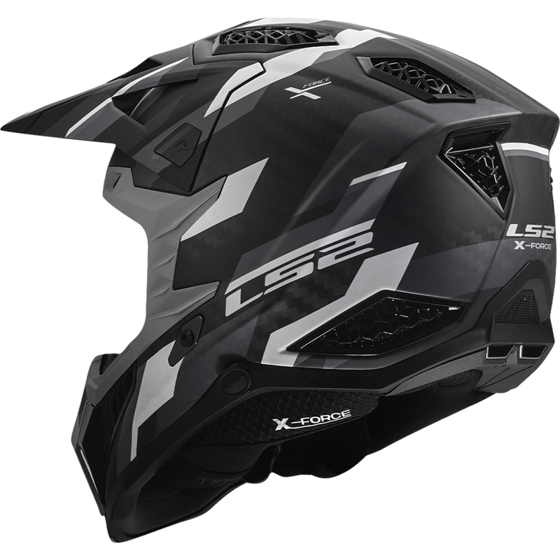 Motokros čelada LS2 MX703 X-Force Phantom mat črno-siva
