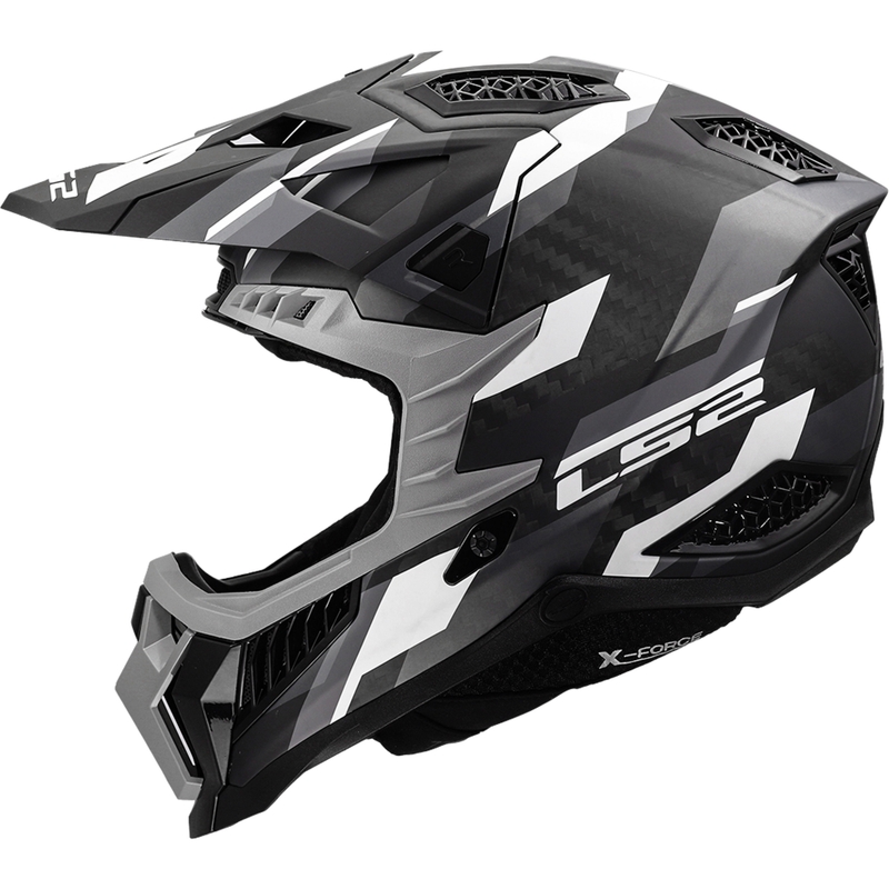 Motokros čelada LS2 MX703 X-Force Phantom mat črno-siva