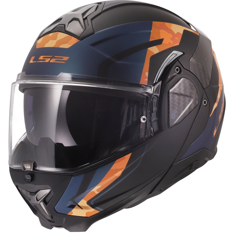 Motoristična čelada LS2 FF910 Advant II Glide, mat črno-oranžna