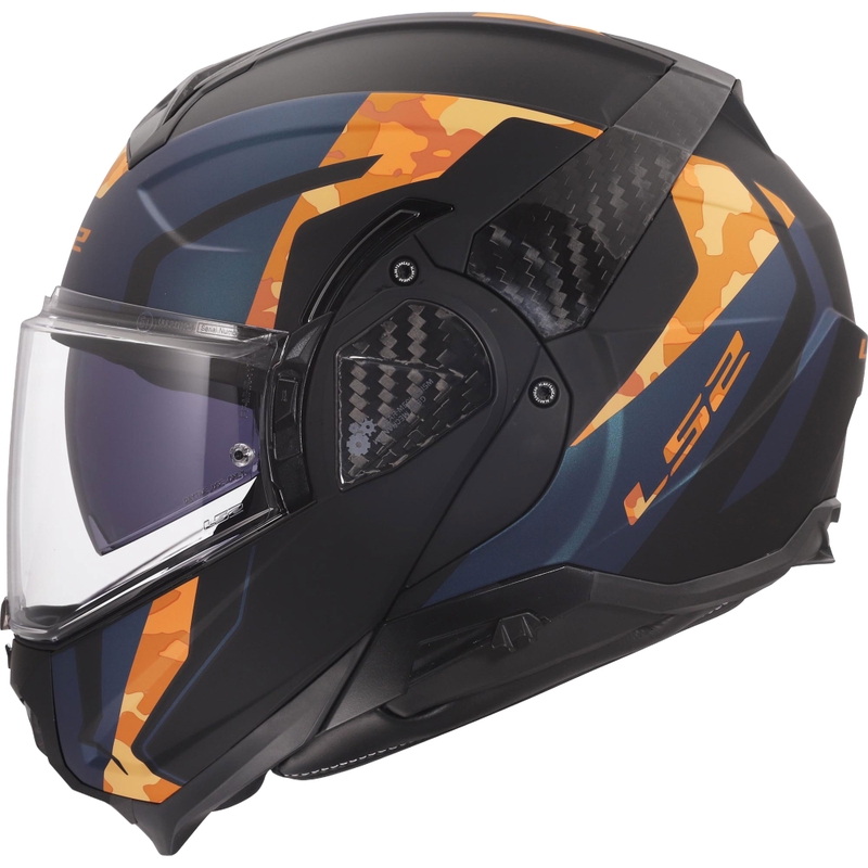 Motoristična čelada LS2 FF910 Advant II Glide, mat črno-oranžna