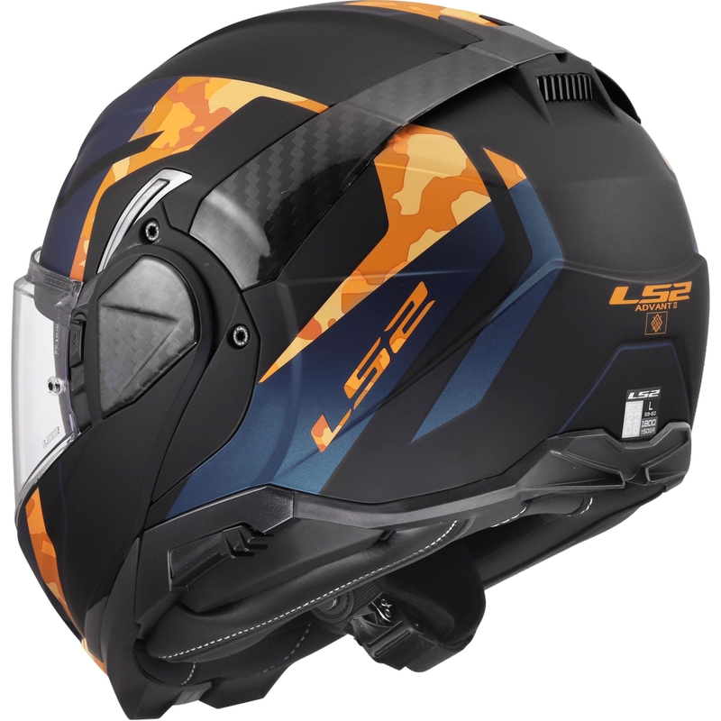 Motoristična čelada LS2 FF910 Advant II Glide, mat črno-oranžna
