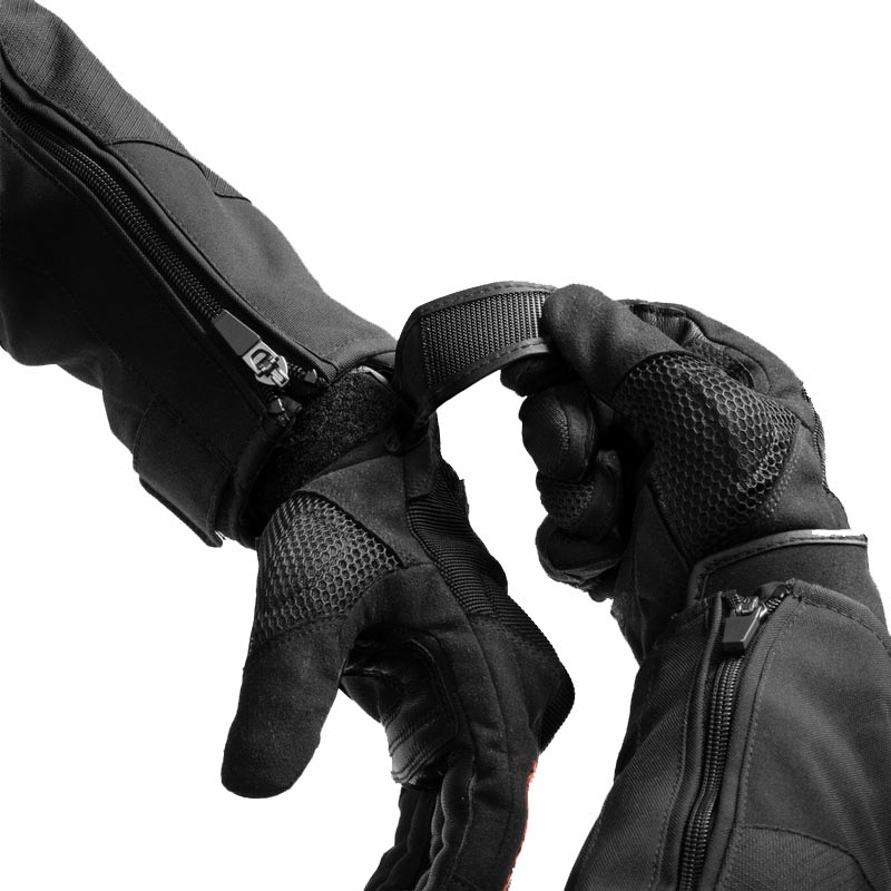 Ženske motoristične rokavice Rebelhorn Core črno-rdeče