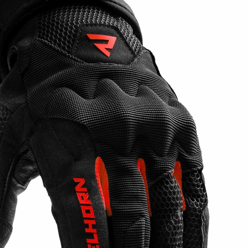 Ženske motoristične rokavice Rebelhorn Core črno-rdeče