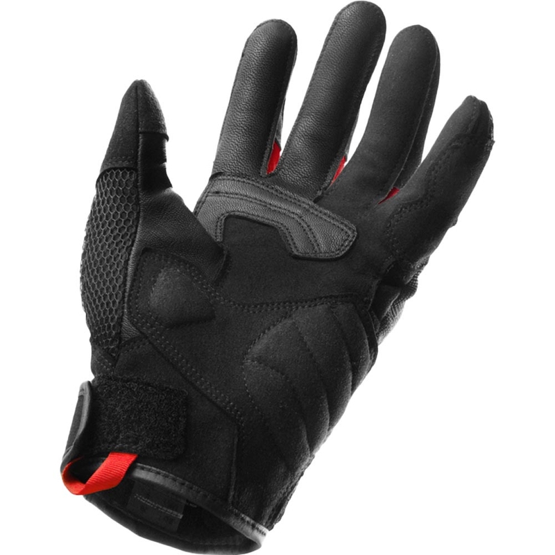 Moto rokavice Rebelhorn Core črno-rdeče