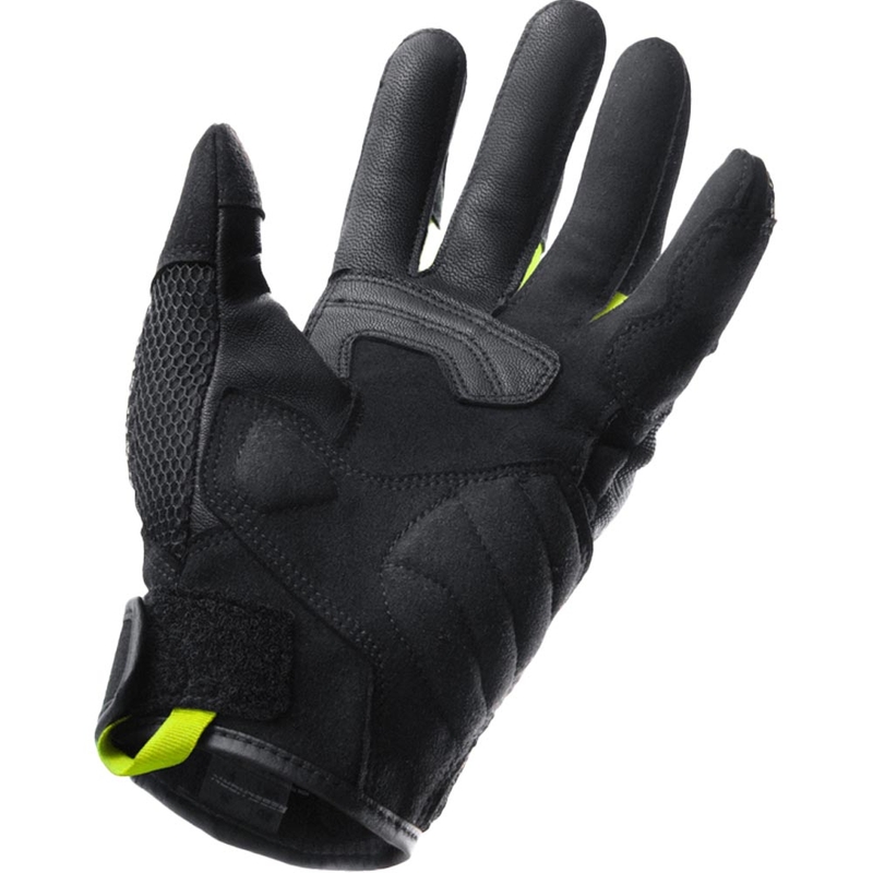 Moto rokavice Rebelhorn Core črno-sivo-fluo rumene