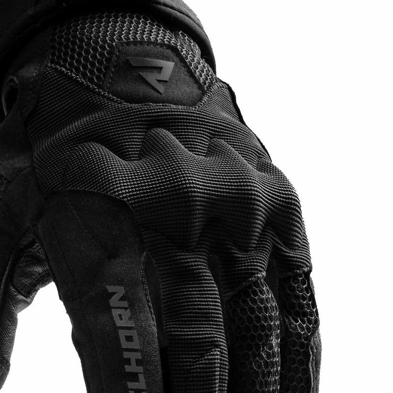 Moto rokavice Rebelhorn Core črno-sivo-fluo rumene
