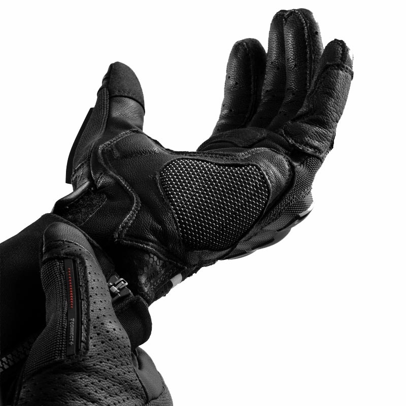 Moto rokavice Rebelhorn Defender črno-rdeče