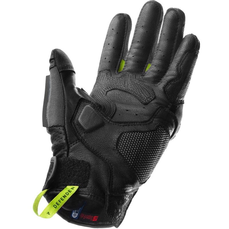 Moto rokavice Rebelhorn Defender črno-sivo-fluo rumene