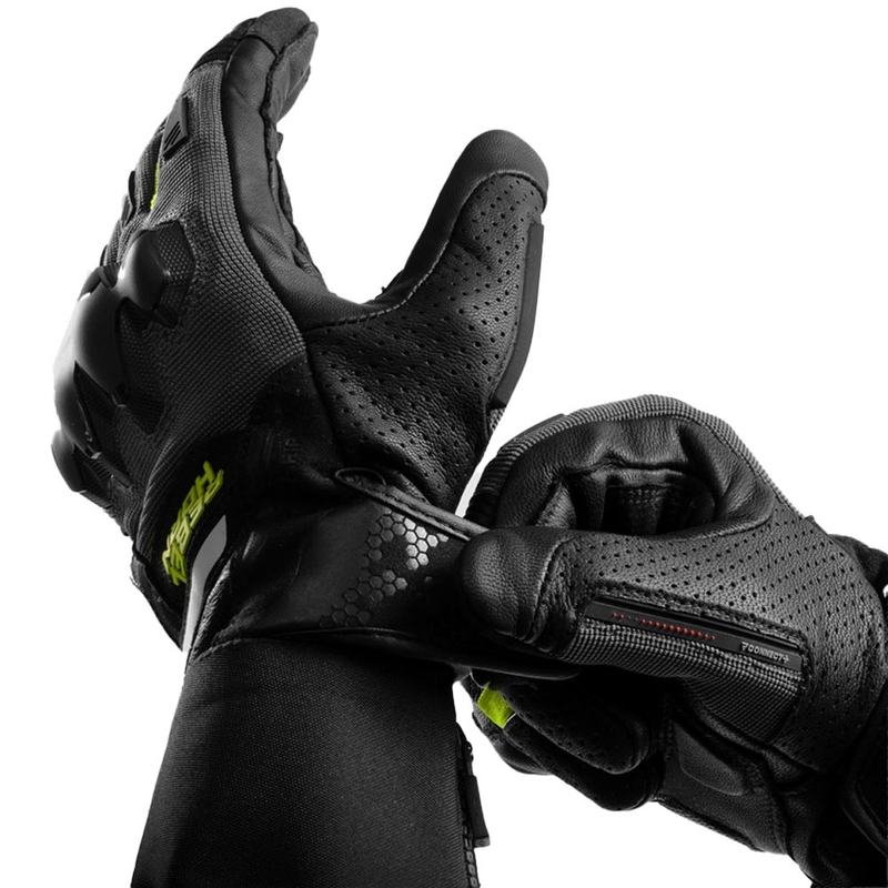 Moto rokavice Rebelhorn Defender črno-sivo-fluo rumene