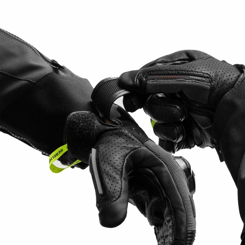 Moto rokavice Rebelhorn Defender črno-sivo-fluo rumene