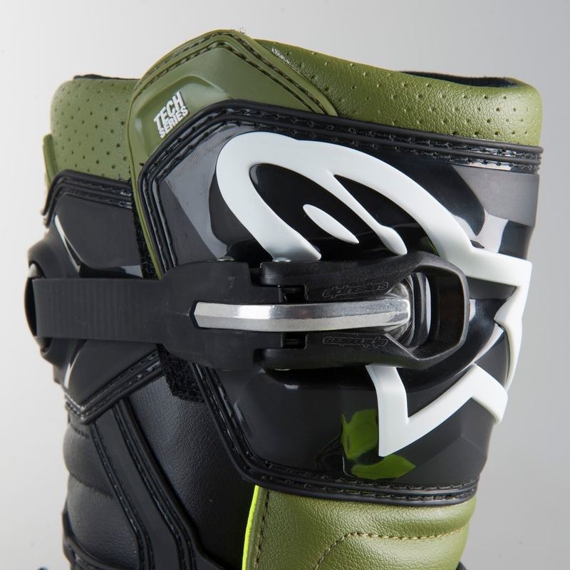 Alpinestars Tech 7 S Black-Green-Fluo Yellow Otroški motoristični škornji
