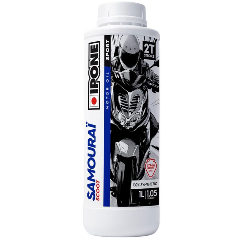 Bencinsko olje Ipone Samourai Scoot Run 2T 1 l jagoda
