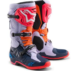 Motokros škornji Alpinestars TECH 10 Limited Edition Records črne barve