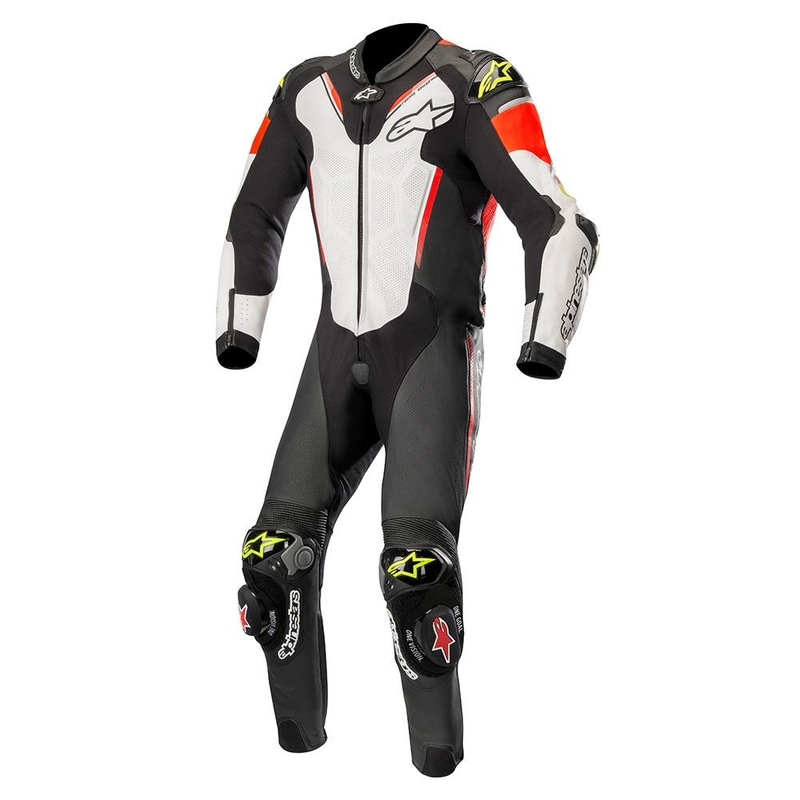 Alpinestars Atem enodelna obleka črno-bela-fluo rdeča-fluo rumena