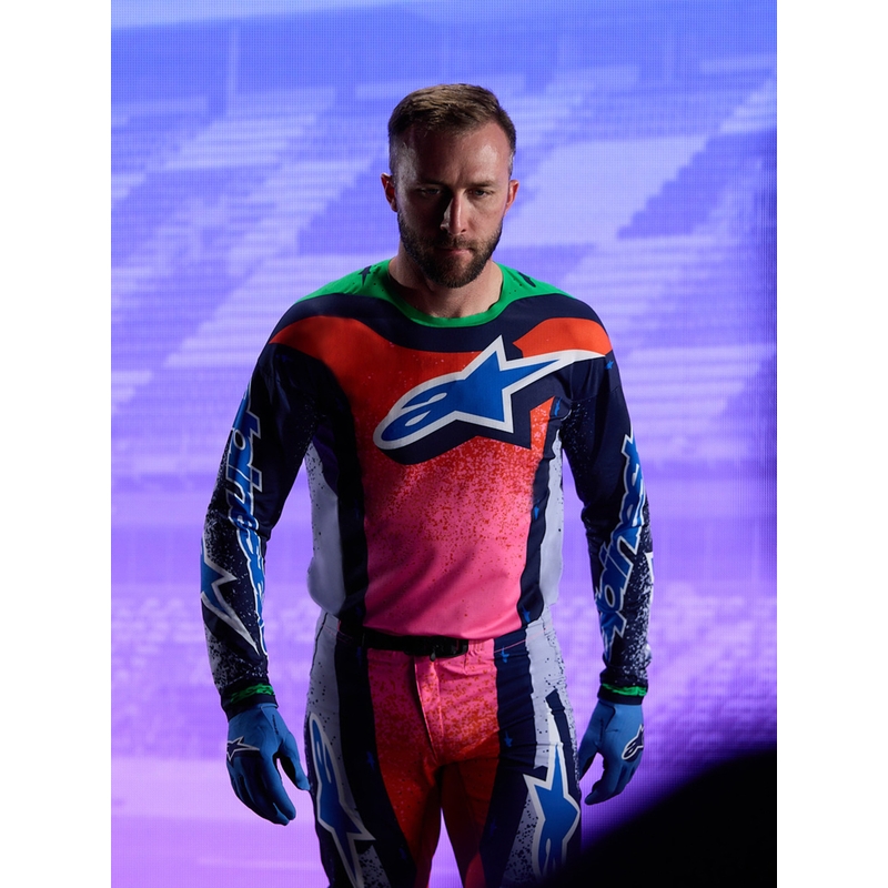 Motokros dres Alpinestars Supertech Limited Edition Records - siv