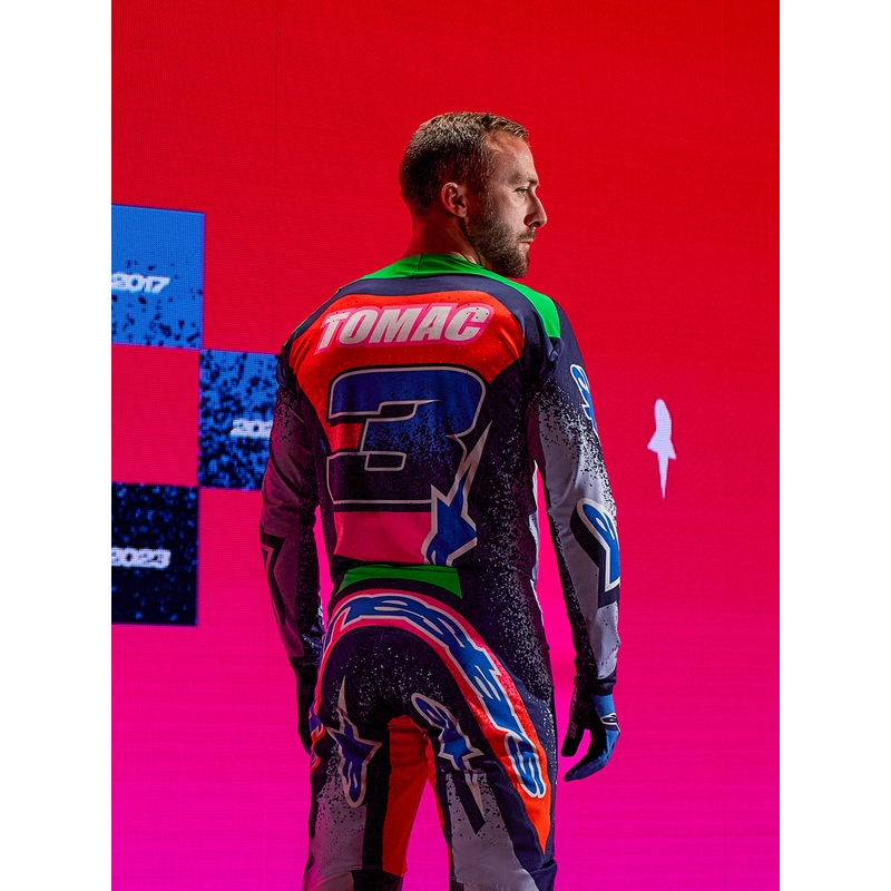 Motokros dres Alpinestars Supertech Limited Edition Records - siv