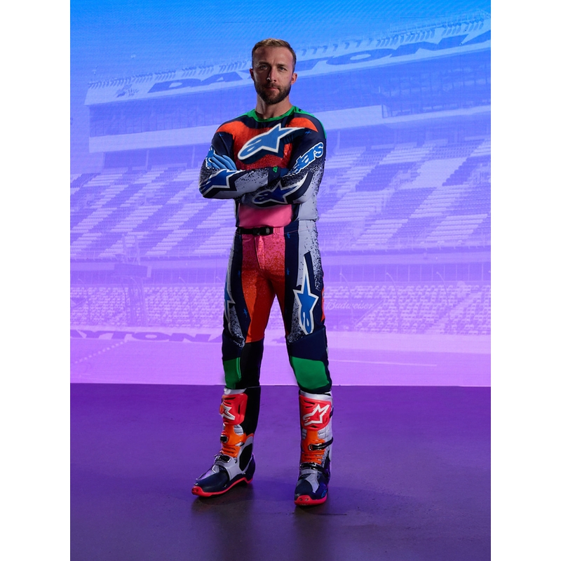Motokros dres Alpinestars Supertech Limited Edition Records - siv