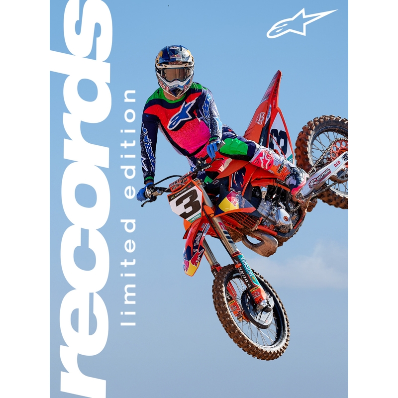 Motokros dres Alpinestars Supertech Limited Edition Records - siv