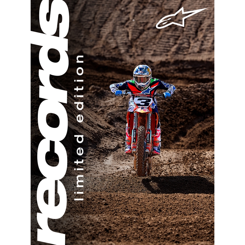 Motokros dres Alpinestars Supertech Limited Edition Records - siv