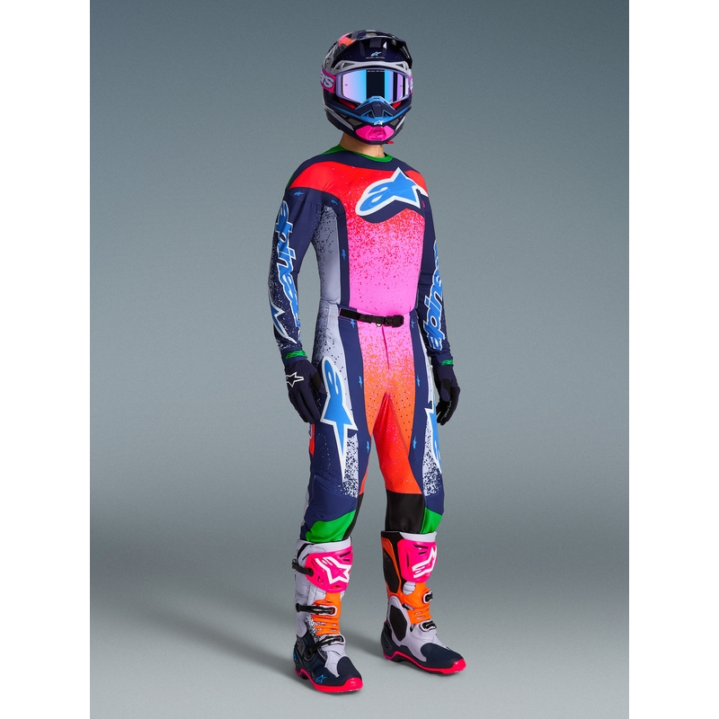 Motokros dres Alpinestars Supertech Limited Edition Records - siv