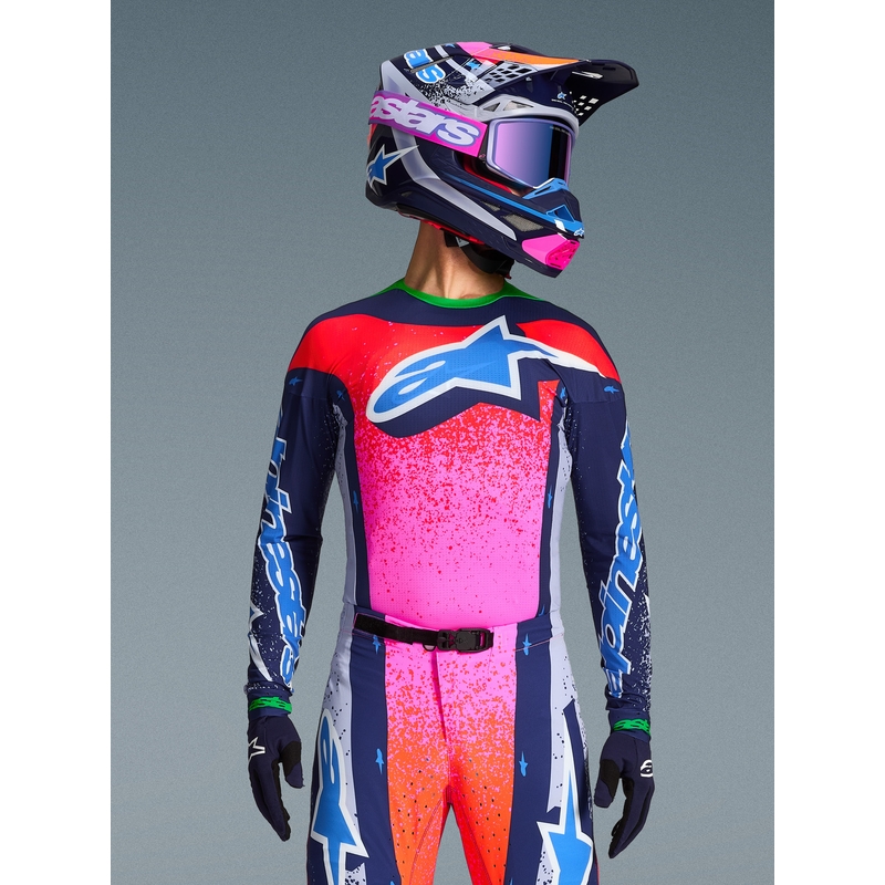 Motokros dres Alpinestars Supertech Limited Edition Records - siv