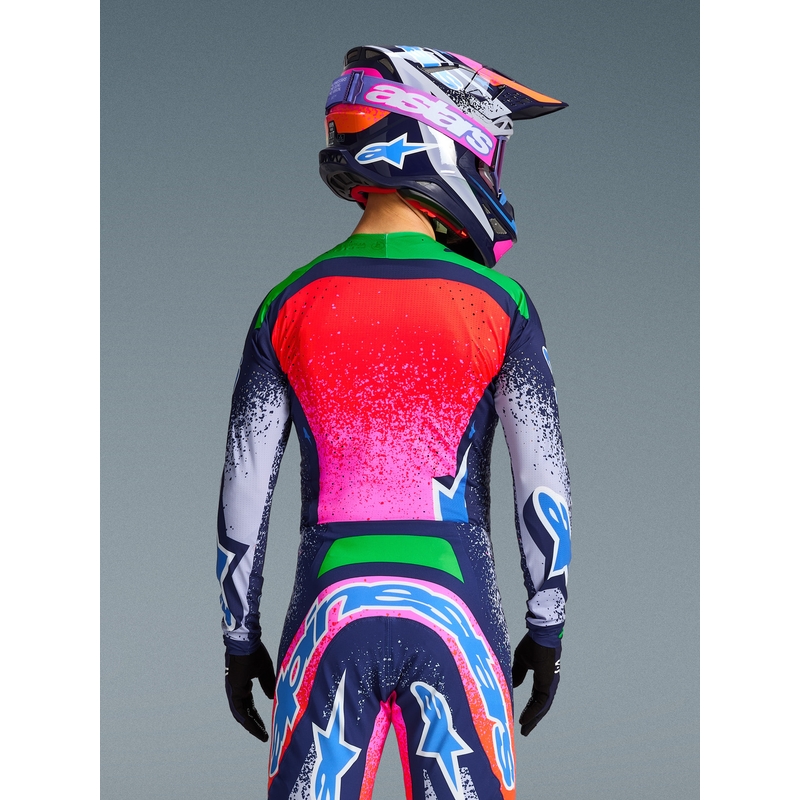Motokros dres Alpinestars Supertech Limited Edition Records - siv