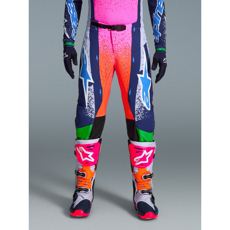 Motokros hlače Alpinestars Supertech Limited Edition Records, sive