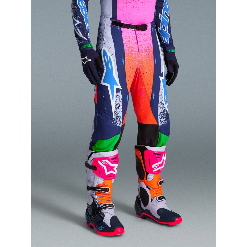 Motokros hlače Alpinestars Supertech Limited Edition Records, sive