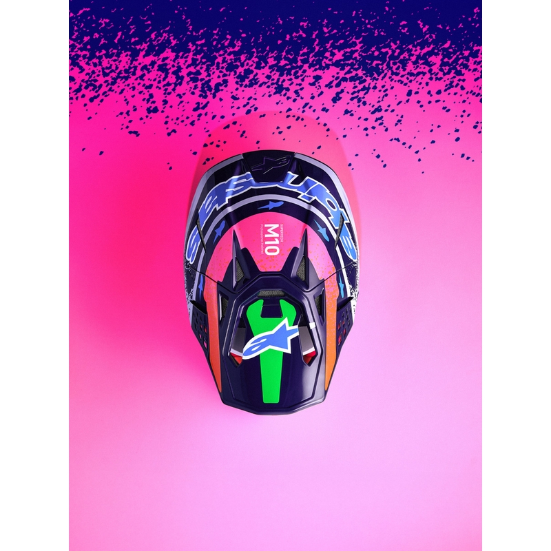 Motokros čelada Alpinestars Supertech S-M10 Limited Edition Records, siva