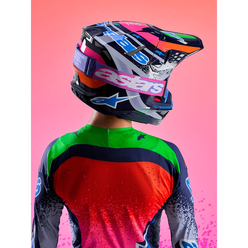 Motokros čelada Alpinestars Supertech S-M10 Limited Edition Records, siva