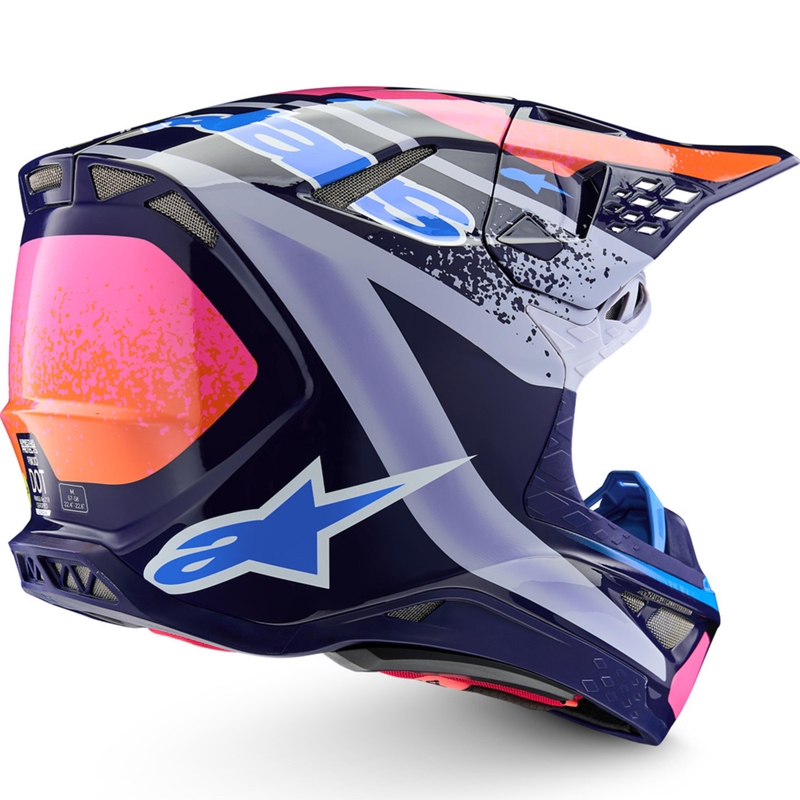 Motokros čelada Alpinestars Supertech S-M10 Limited Edition Records, siva