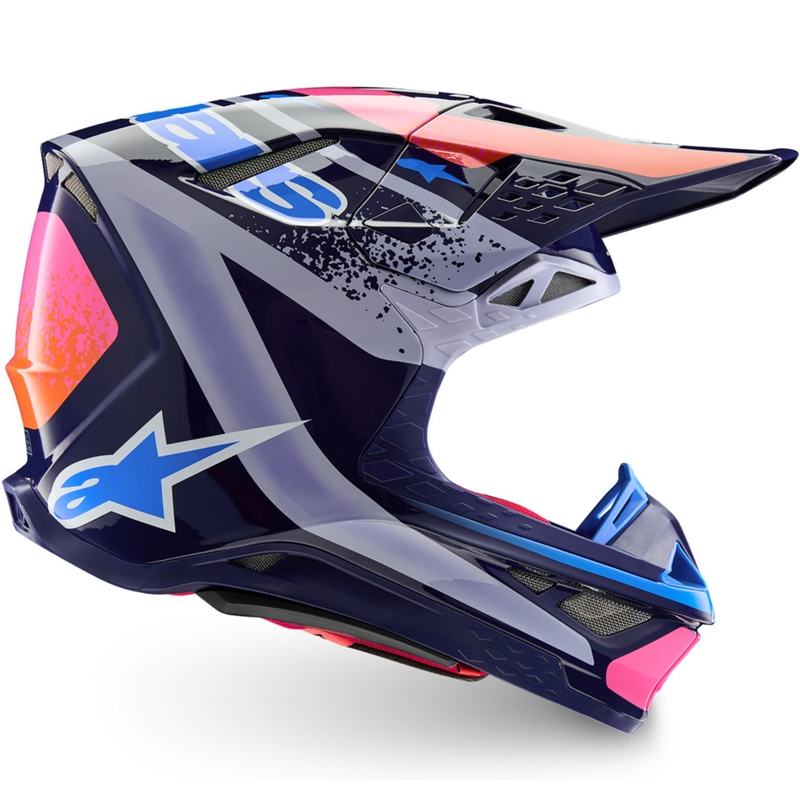 Motokros čelada Alpinestars Supertech S-M10 Limited Edition Records, siva