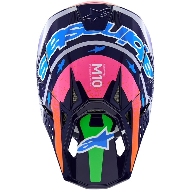 Motokros čelada Alpinestars Supertech S-M10 Limited Edition Records, siva