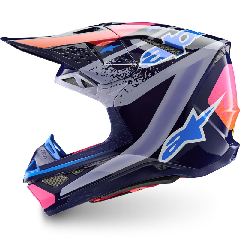 Motokros čelada Alpinestars Supertech S-M10 Limited Edition Records, siva