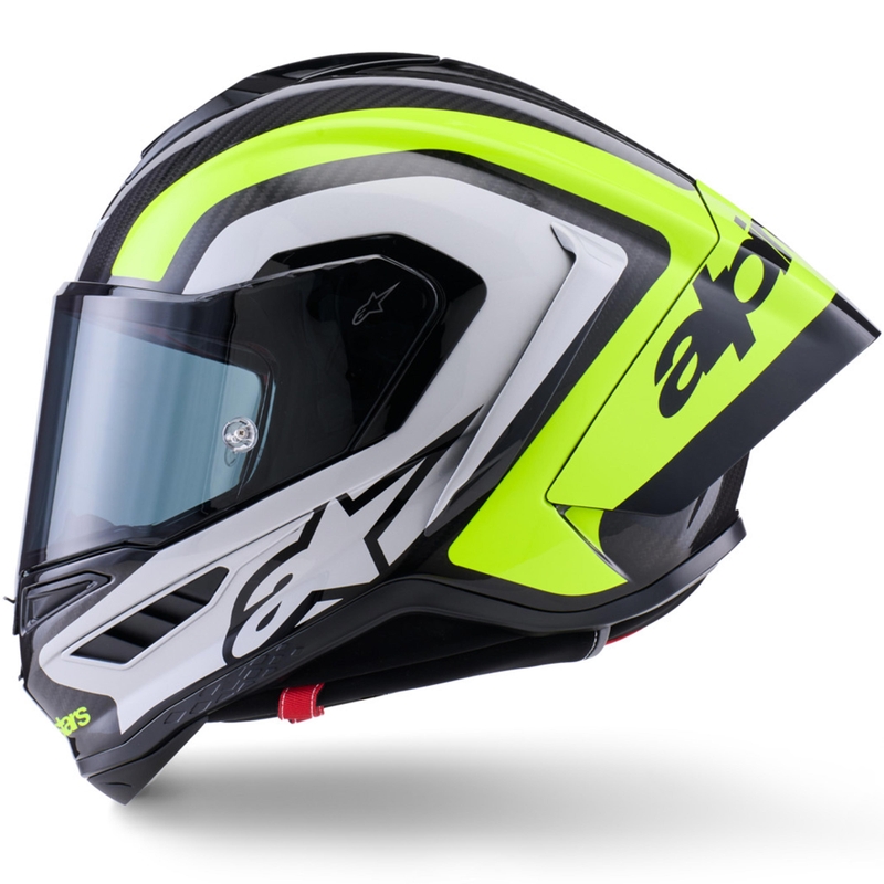 Alpinestars Supertech R10 Arius motoristična čelada z integriranim obrazom črno-fluo rumeno-bela
