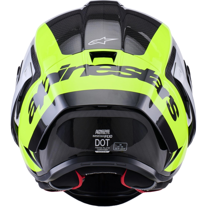 Alpinestars Supertech R10 Arius motoristična čelada z integriranim obrazom črno-fluo rumeno-bela