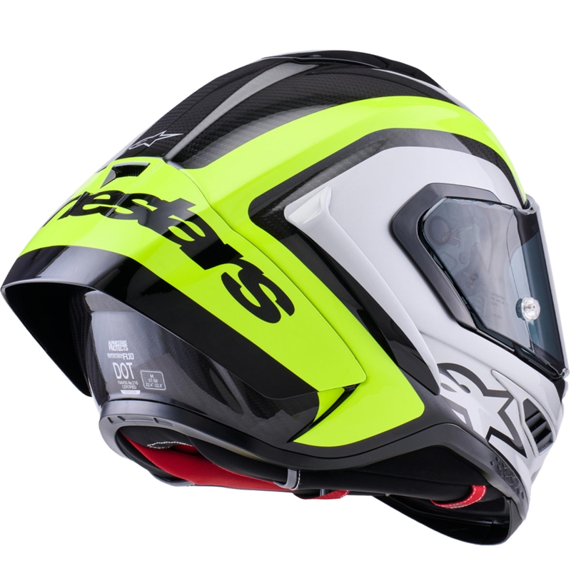 Alpinestars Supertech R10 Arius motoristična čelada z integriranim obrazom črno-fluo rumeno-bela