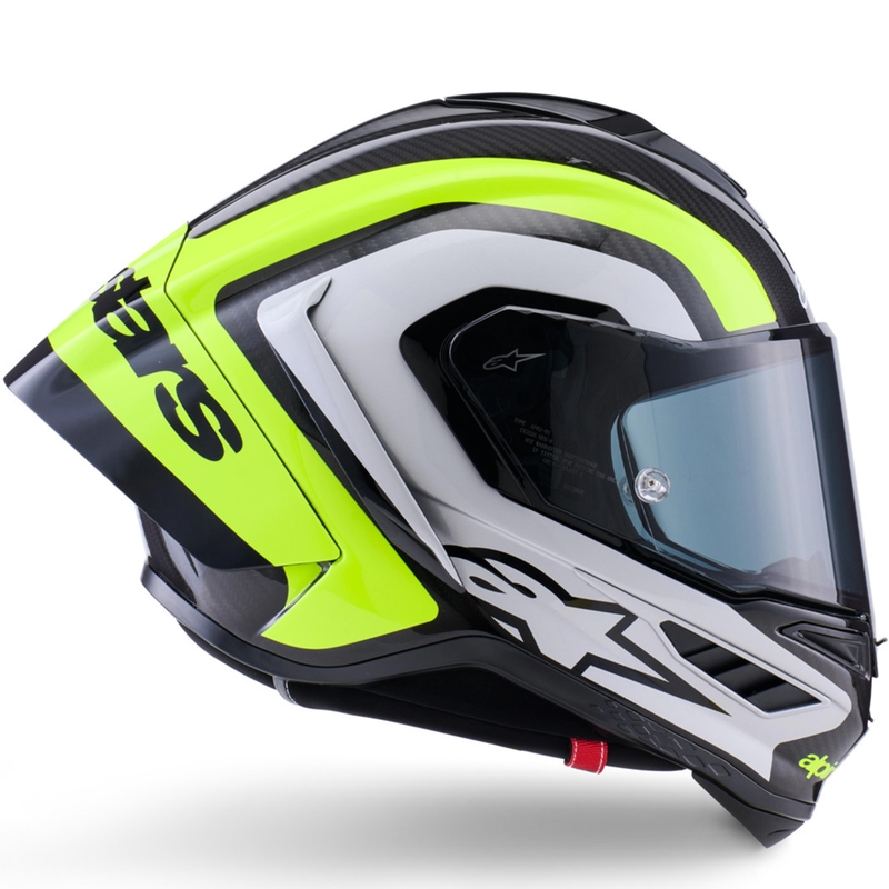Alpinestars Supertech R10 Arius motoristična čelada z integriranim obrazom črno-fluo rumeno-bela