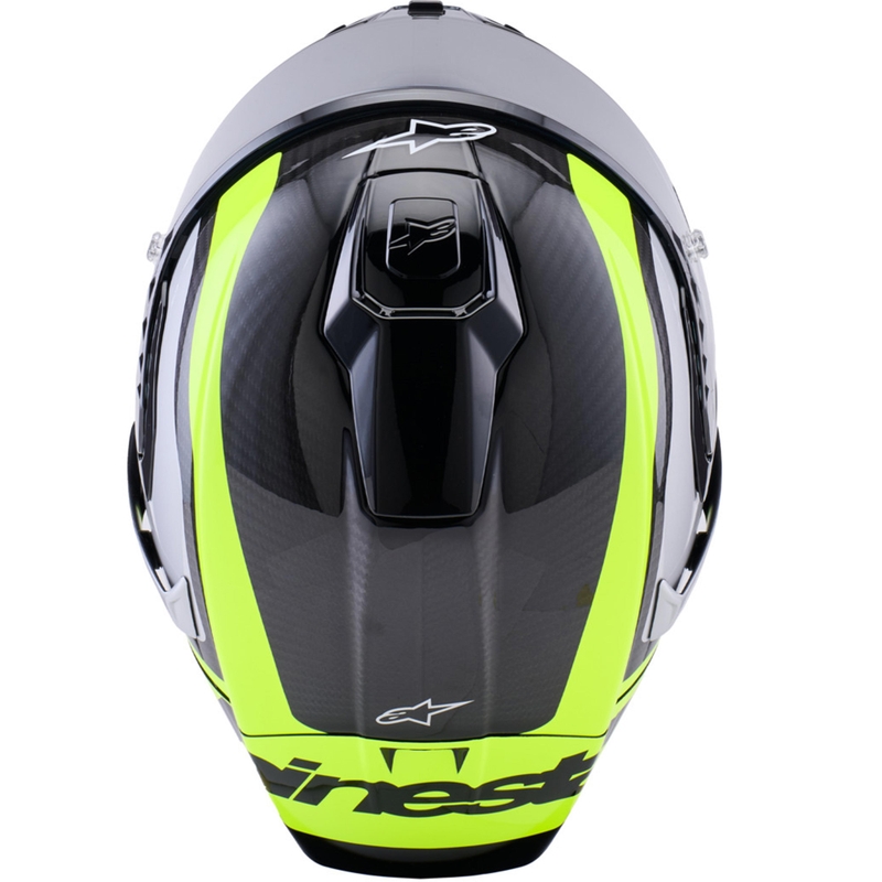 Alpinestars Supertech R10 Arius motoristična čelada z integriranim obrazom črno-fluo rumeno-bela