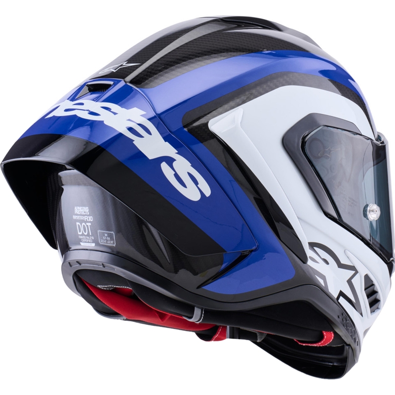 Alpinestars Supertech R10 Arius motoristična čelada z integriranim obrazom, črno-modro-bela